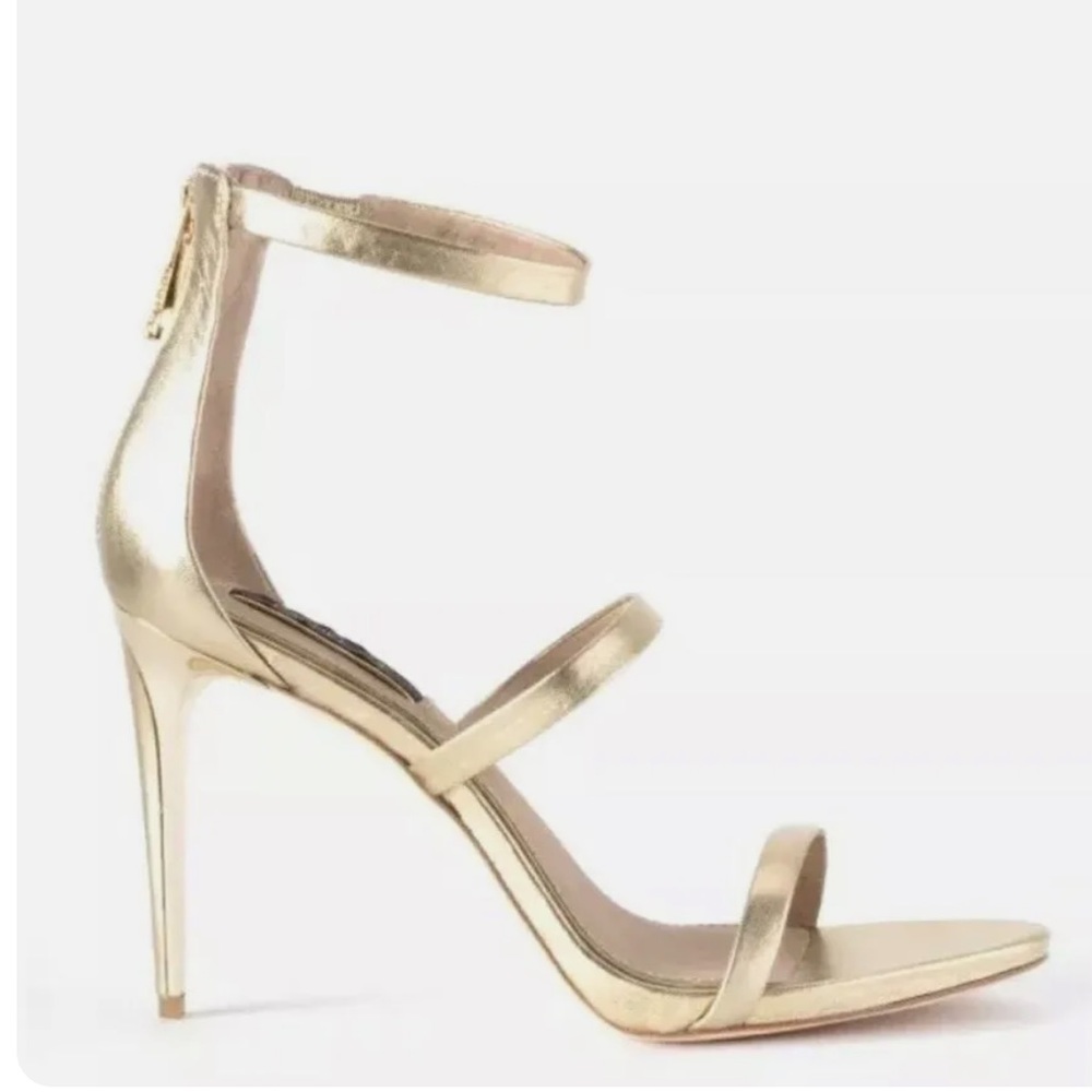 Rachel Zoe Vero Cuoio Gold Heels
